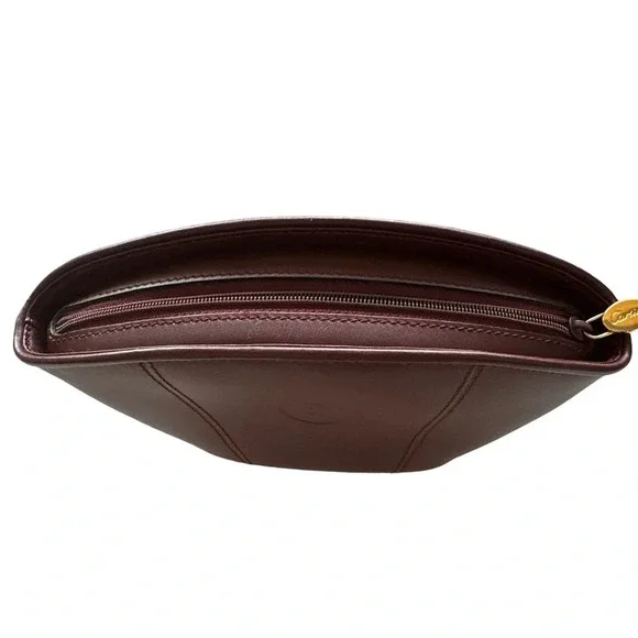 Les must de Cartier Burgundy Cosmetic Pouch Clutch Like New Condition - Picture 5 of 11